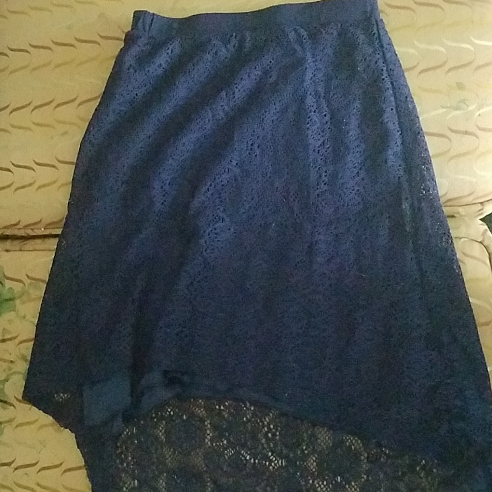Navy blue long skirt